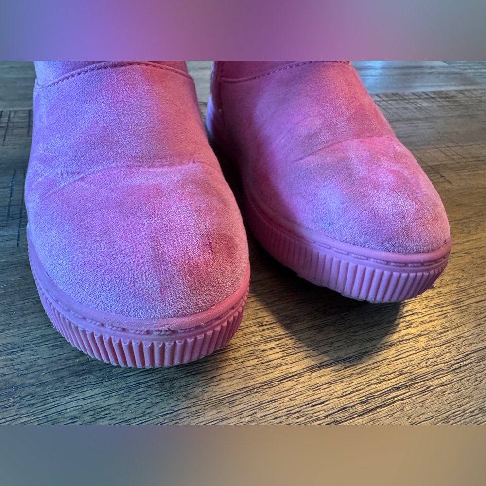 CAT & JACK™ | Toddler Girls' Arlo Zipper Shearling Style Boots - Pink 9T - Picture 2 of 5